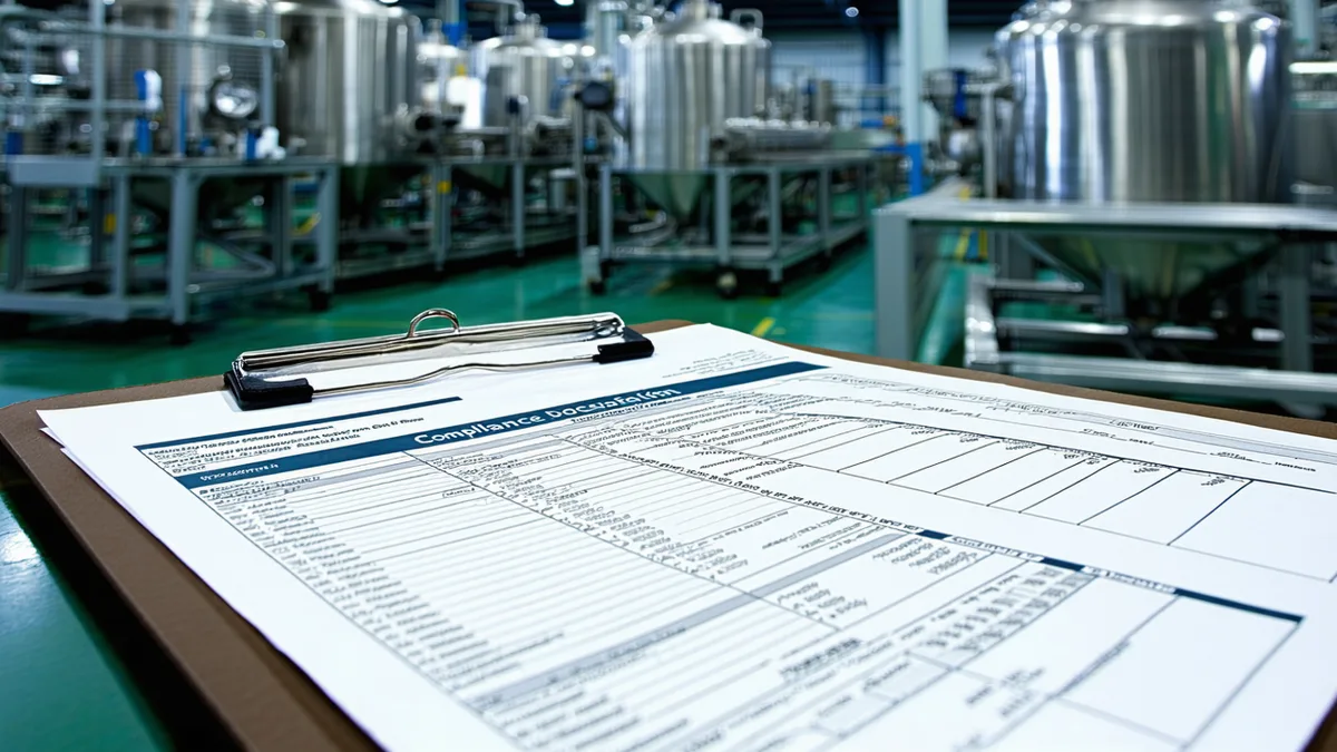 EPR audit documentation review at manufacturing facility